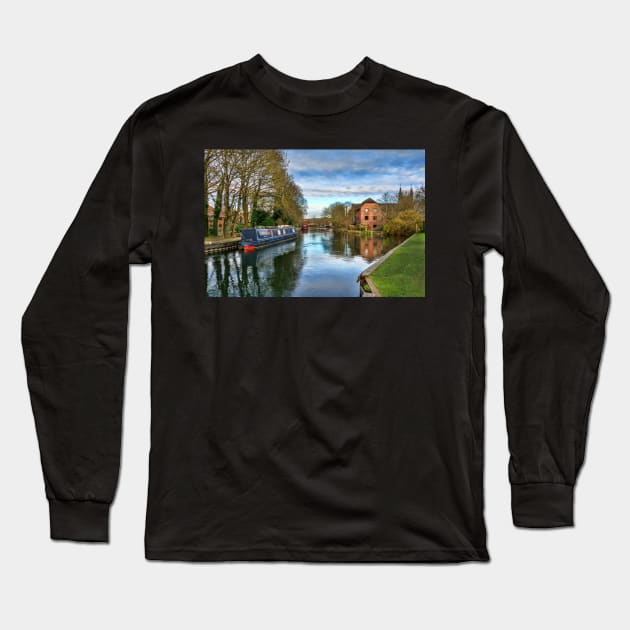 The Kennet At West Mills Newbury Long Sleeve T-Shirt by IanWL